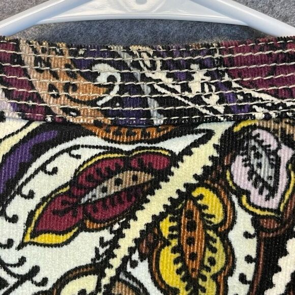 CHICO’S Women’s Jacket Zip Front Paisley Corduroy Multicolor Size 2 (Med) Fall - Picture 11 of 12